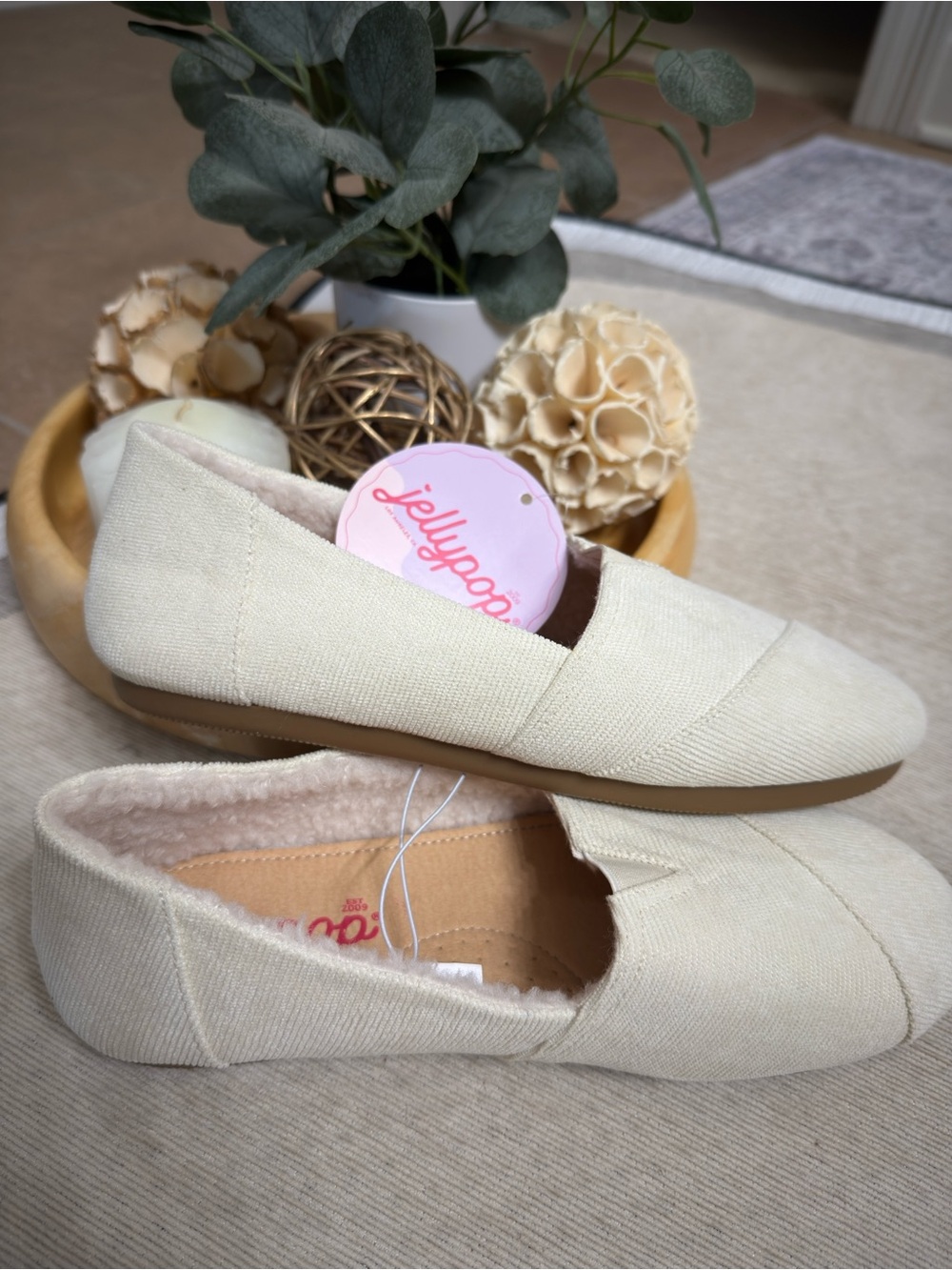 Urban Outfitters Cream Slip-On Casual Flats